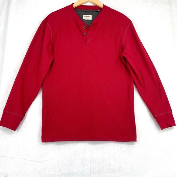 -Wrangler Authentics Waffle Knit Shirt L - Picture 1 of 5